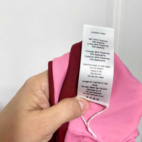 Veronica Beard Azoia Tie Front Bikini Bottoms in Deep Brick Size XL - Picture 10 of 12